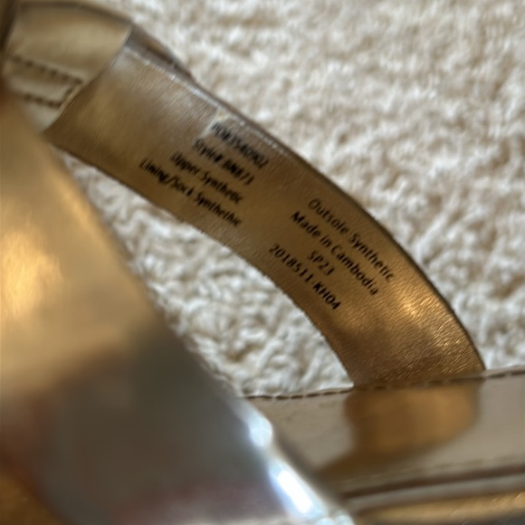 J. Crew Knotted Bow Gold Metallic Sandals Size 11 - Picture 5 of 7